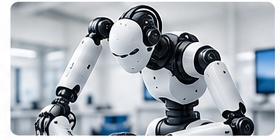 Humanoid robot illustrating actuator and motor-control applications